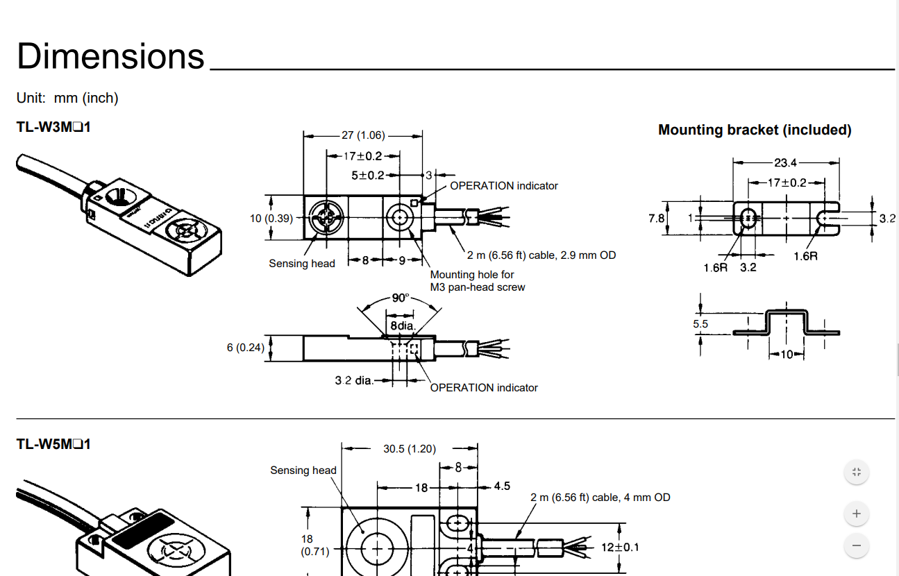 感应式传感器TL-W3M(欧姆龙)